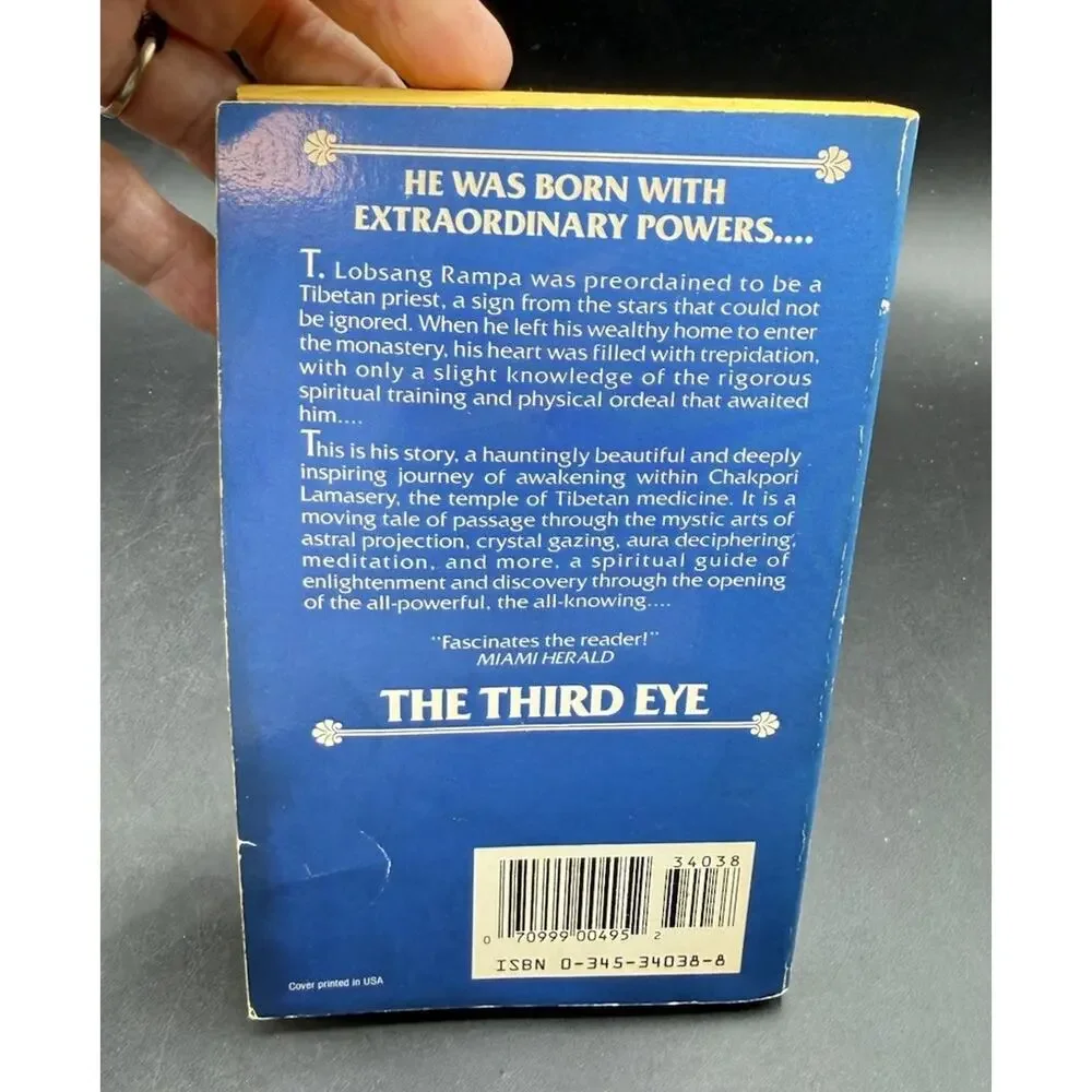 The Third Eye : by T. Lobsang Rampa (1990 Paperback) EUC